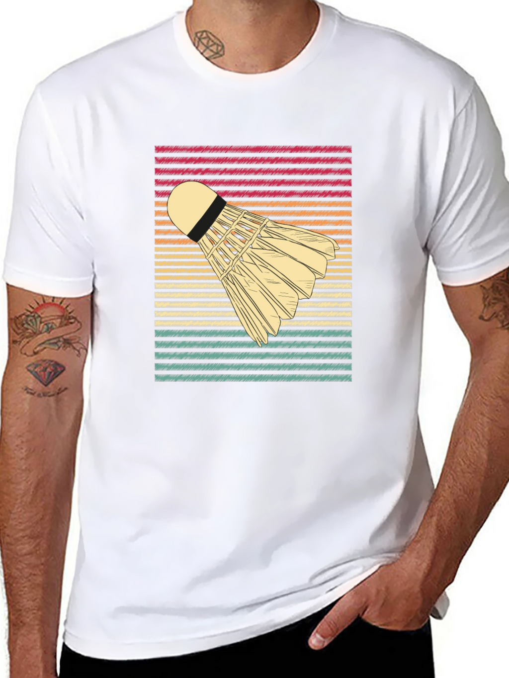 Retro Shuttlecock Graphic Tee