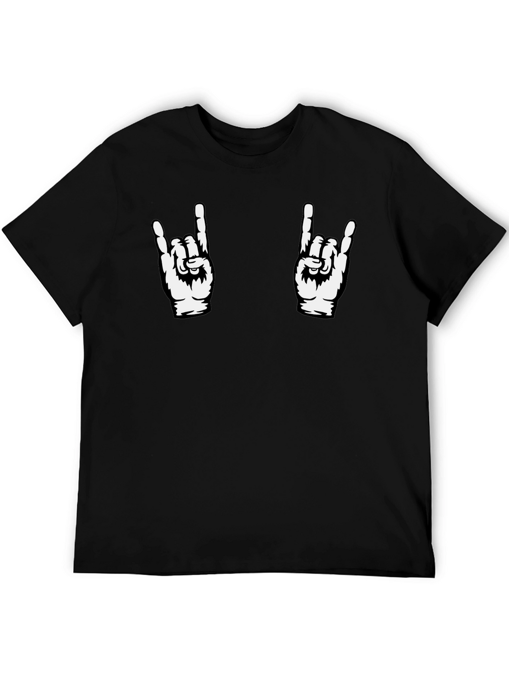 Rock On Graphic Tee - Black Cotton T-Shirt