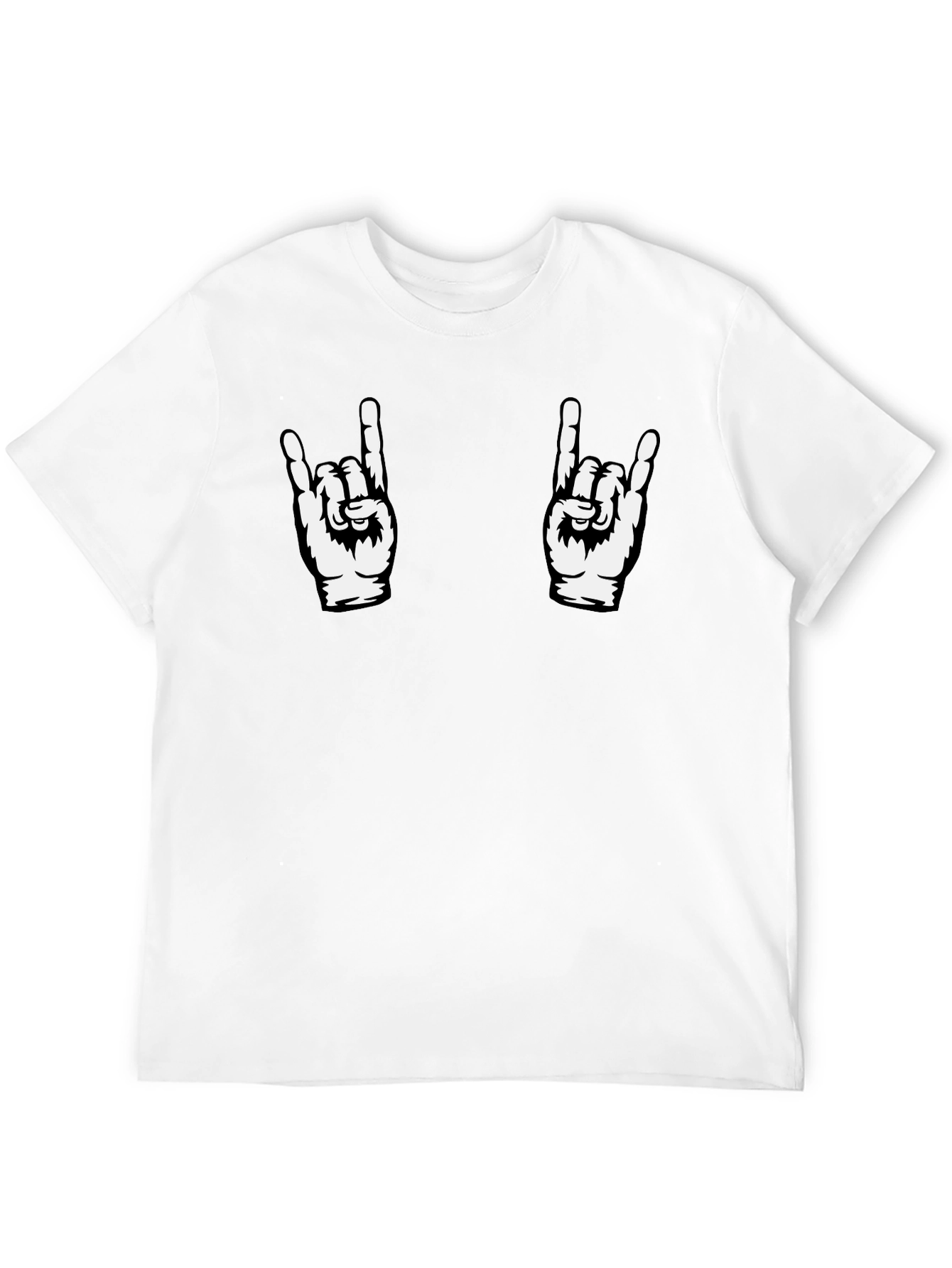 Rock On Graphic Tee - Black Cotton T-Shirt