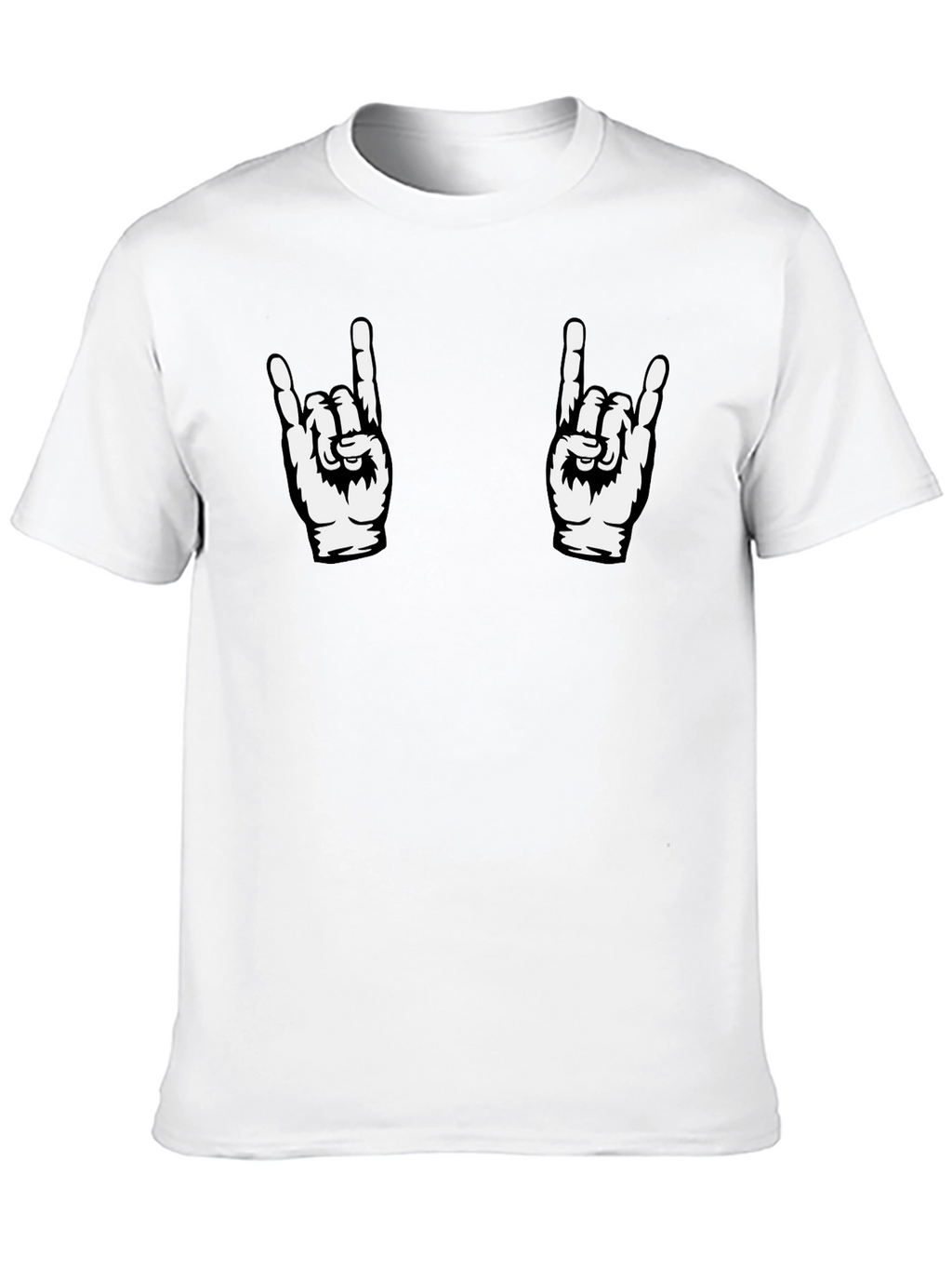 Rock On Graphic Tee - Black Cotton T-Shirt