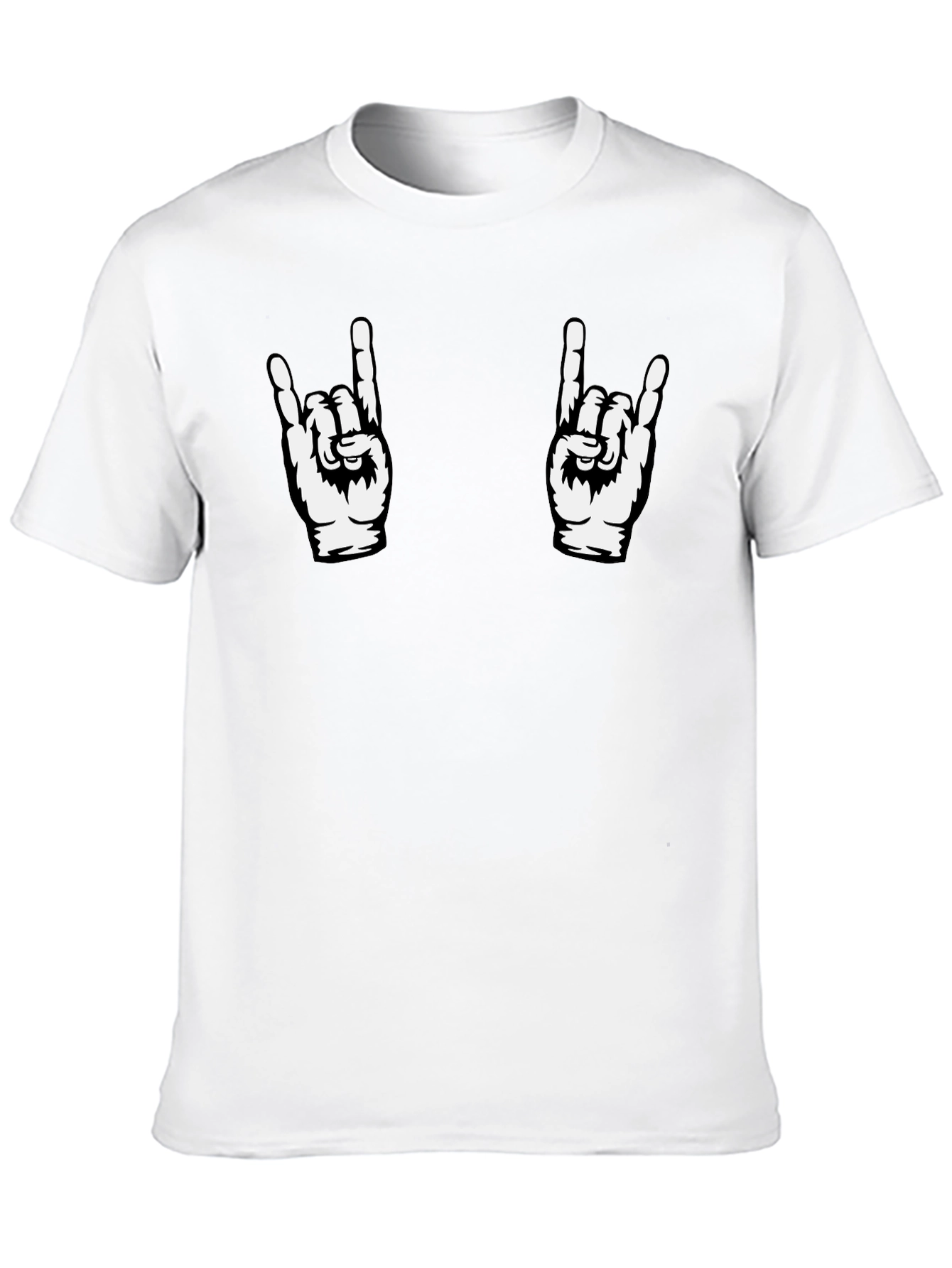 Rock On Graphic Tee - Black Cotton T-Shirt