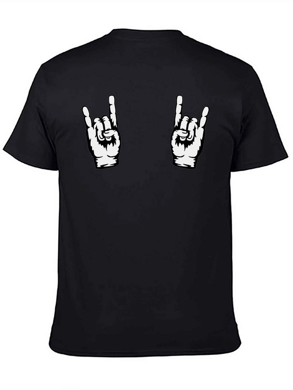 Rock On Graphic Tee - Black Cotton T-Shirt