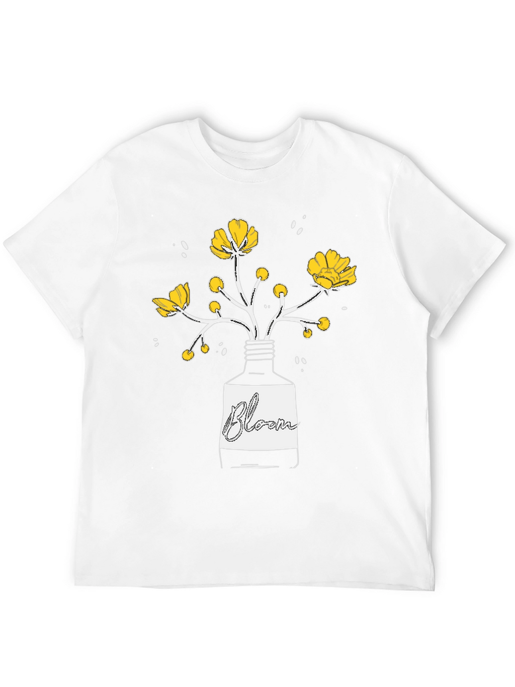 Bloom Graphic T-Shirt - Black Cotton Tee