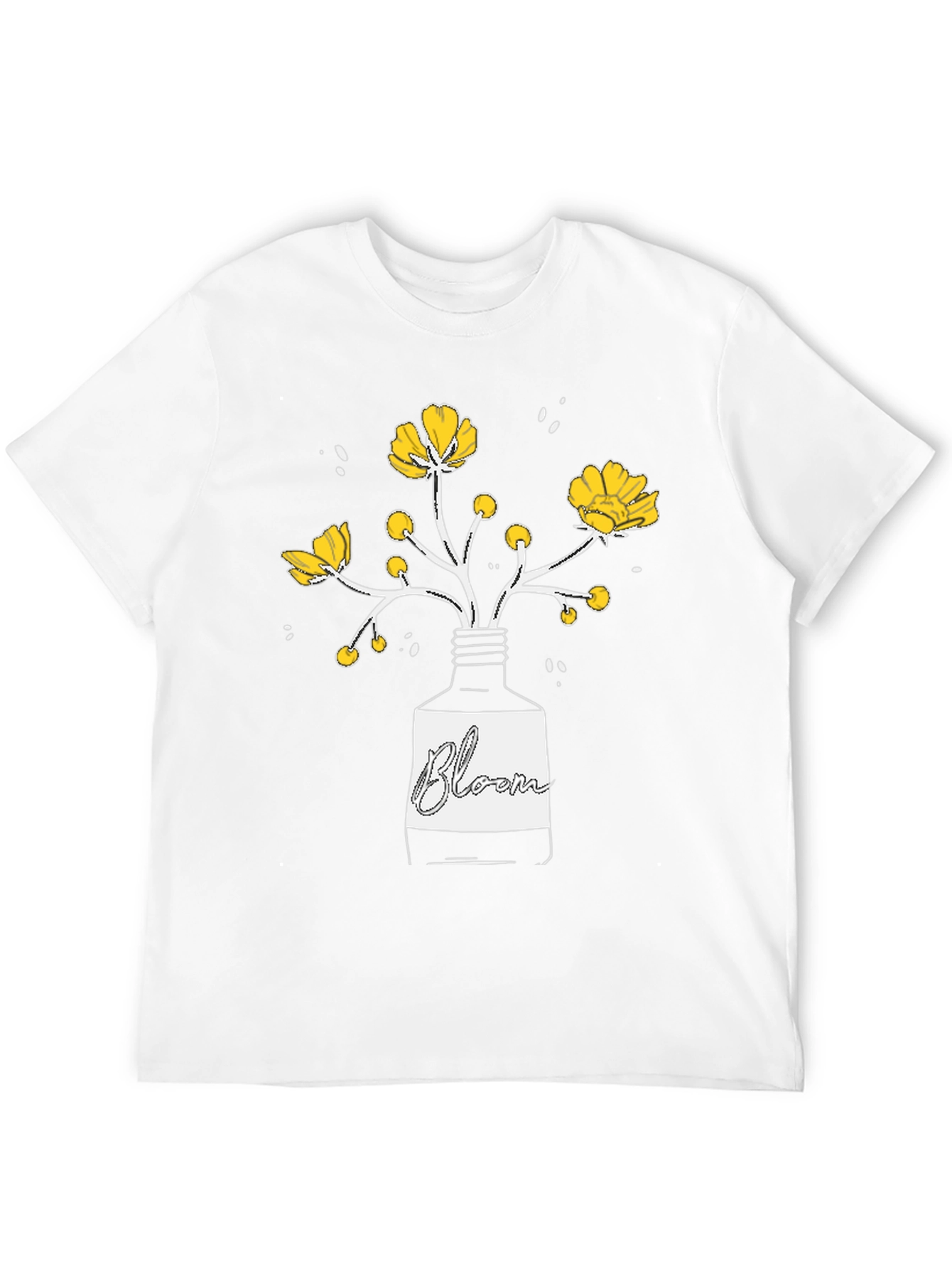 Bloom Graphic T-Shirt - Black Cotton Tee