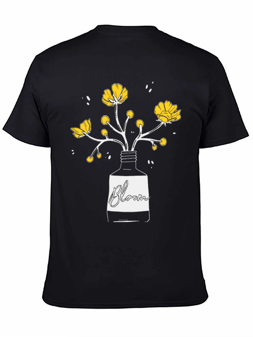 Bloom Graphic T-Shirt - Black Cotton Tee