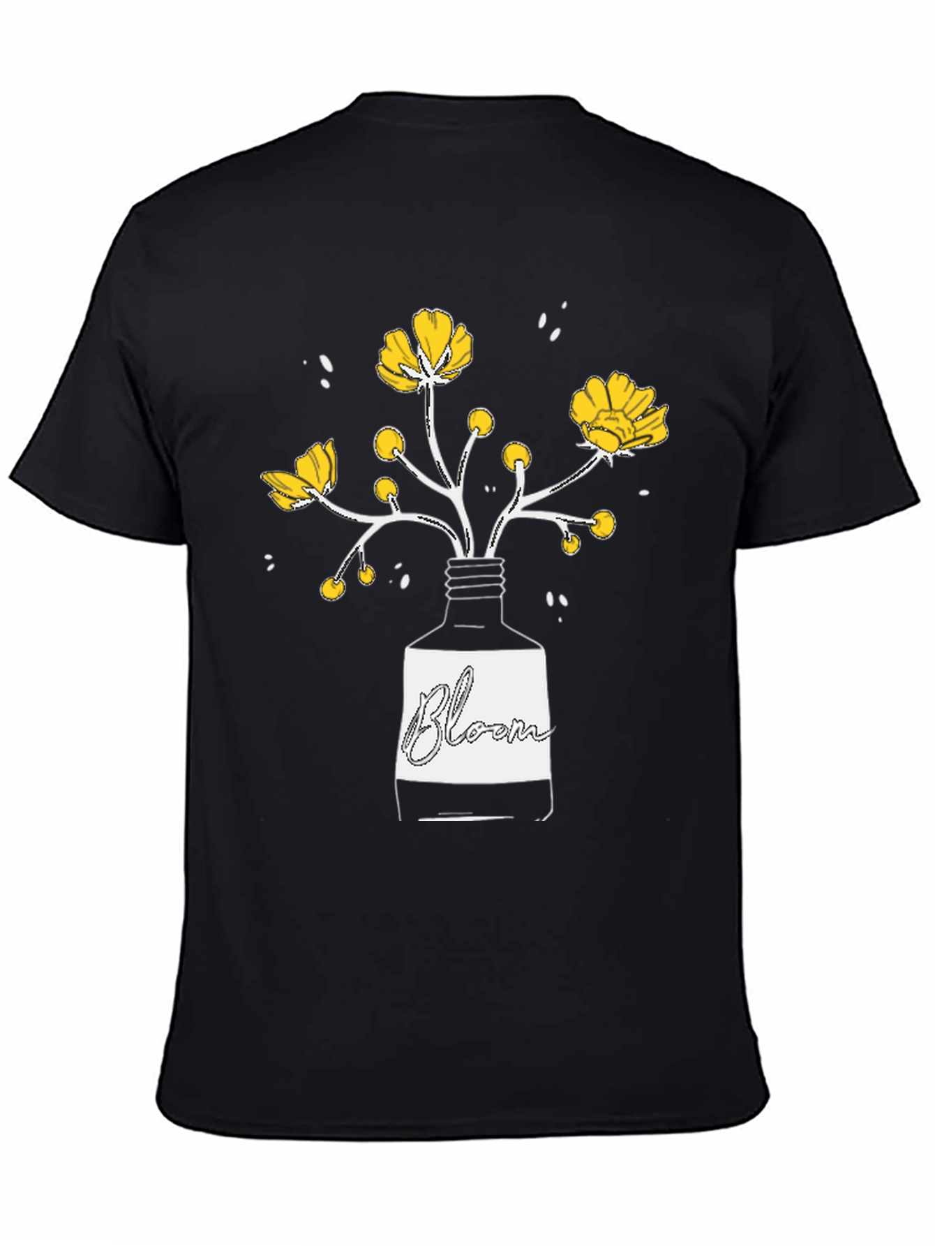 Bloom Graphic T-Shirt - Black Cotton Tee