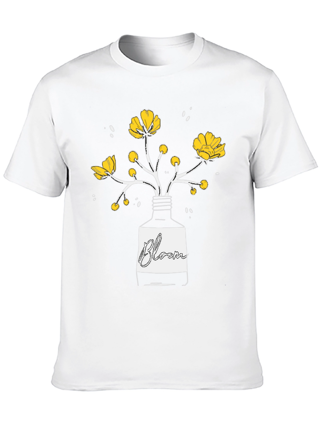 Bloom Graphic T-Shirt - Black Cotton Tee