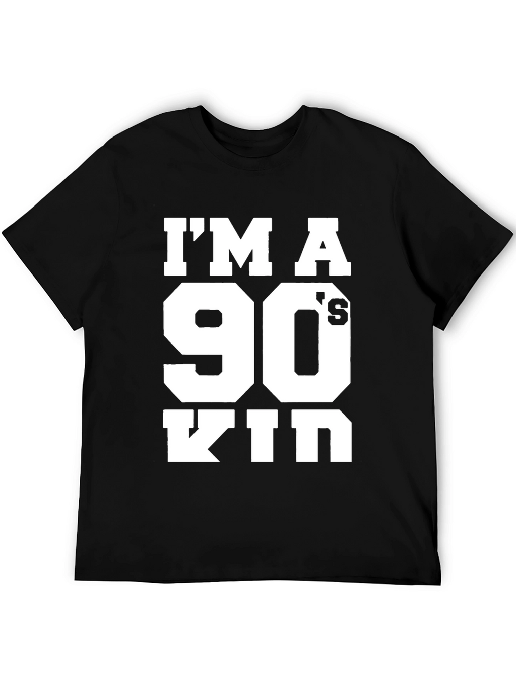 90s Kid Black Graphic T-Shirt