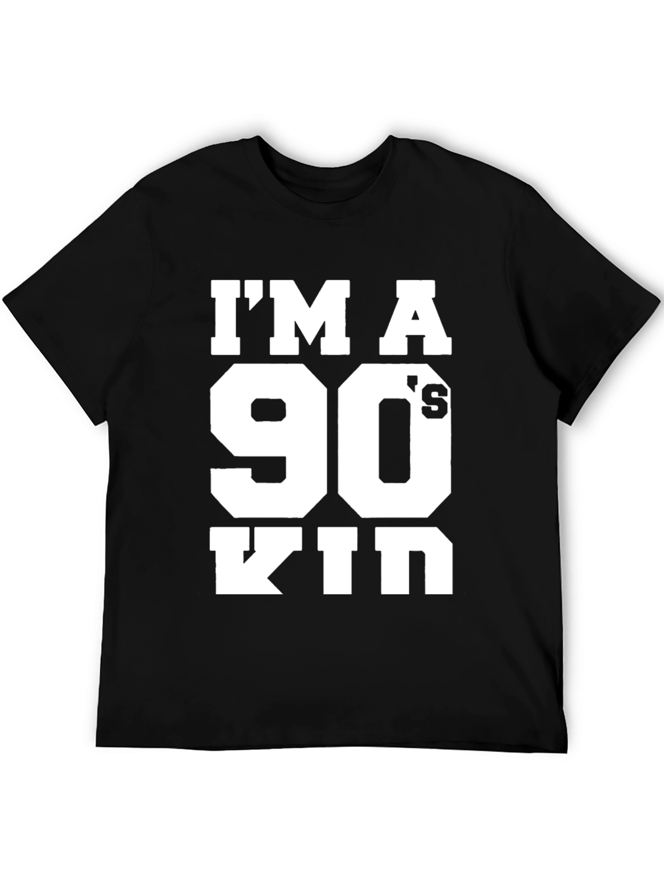 90s Kid Black Graphic T-Shirt