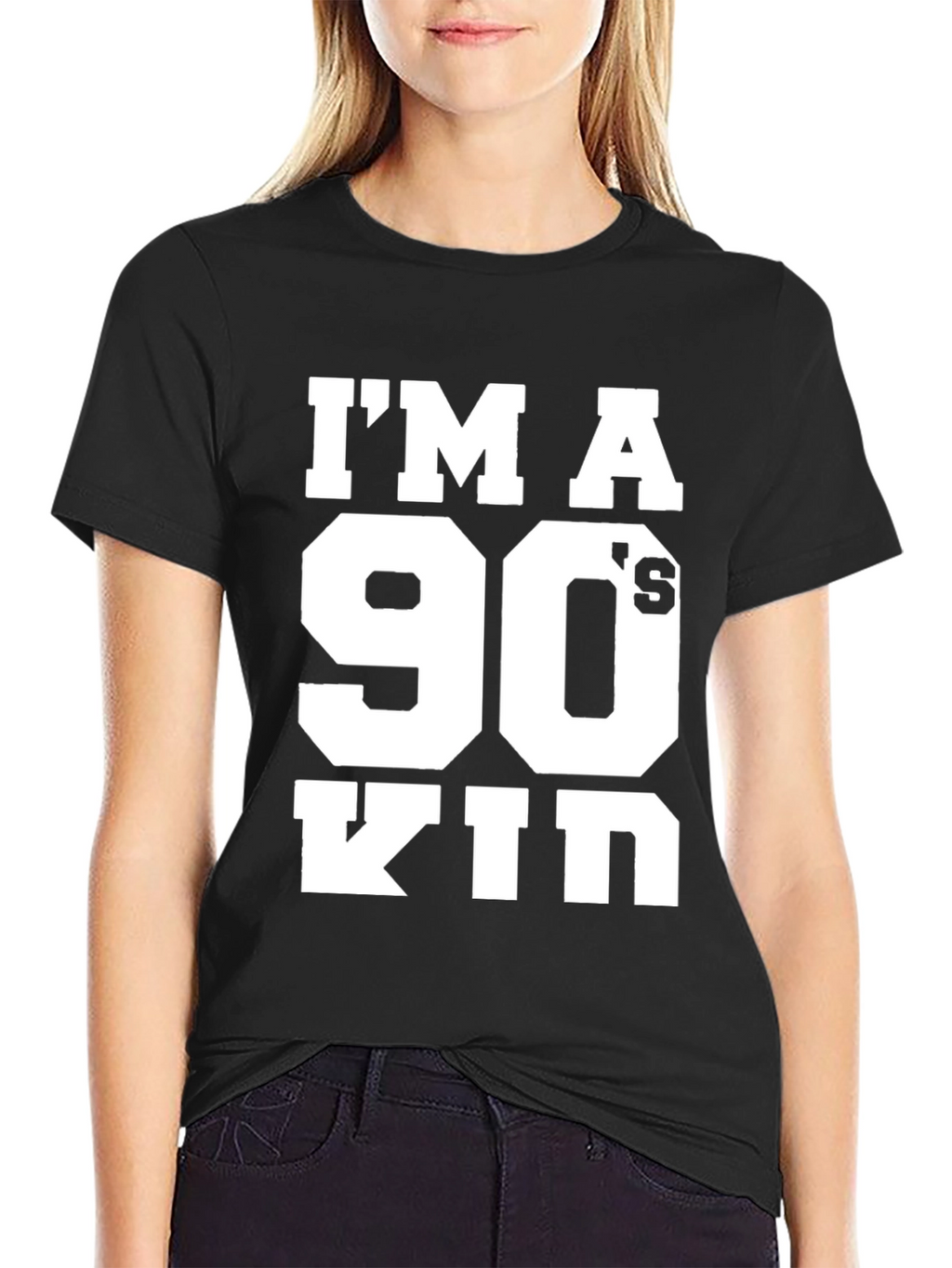 90s Kid Black Graphic T-Shirt