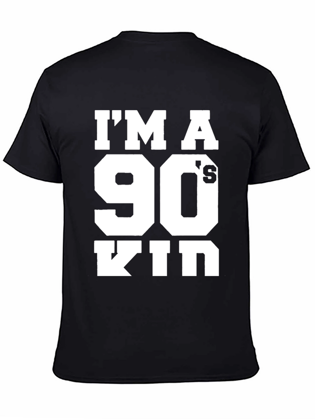 90s Kid Black Graphic T-Shirt