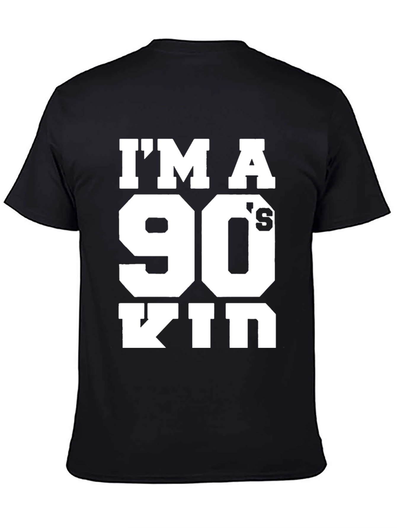 90s Kid Black Graphic T-Shirt