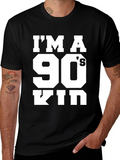 90s Kid Black Graphic T-Shirt