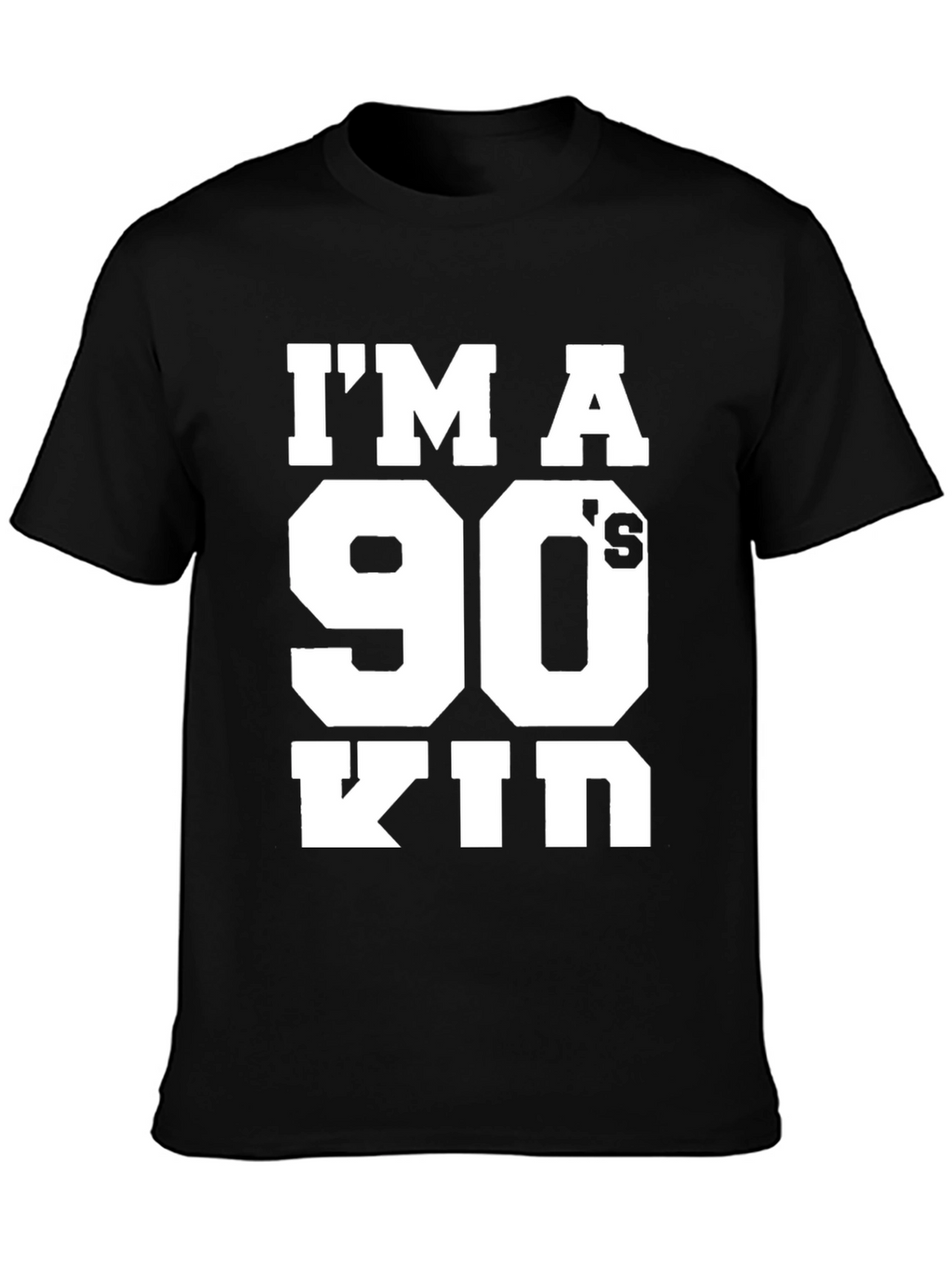 90s Kid Black Graphic T-Shirt