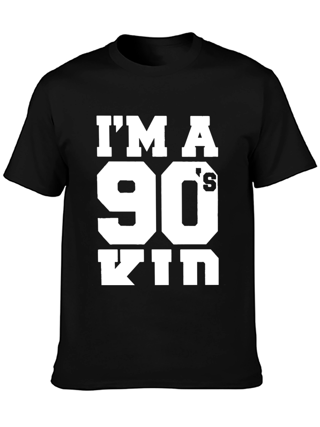 90s Kid Black Graphic T-Shirt