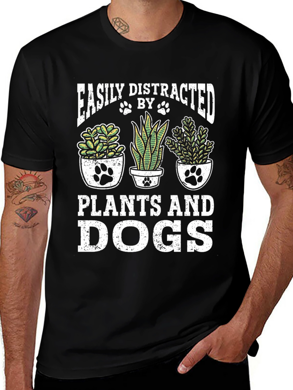 Easily Distracted by Plants and Dogs T-Shirt