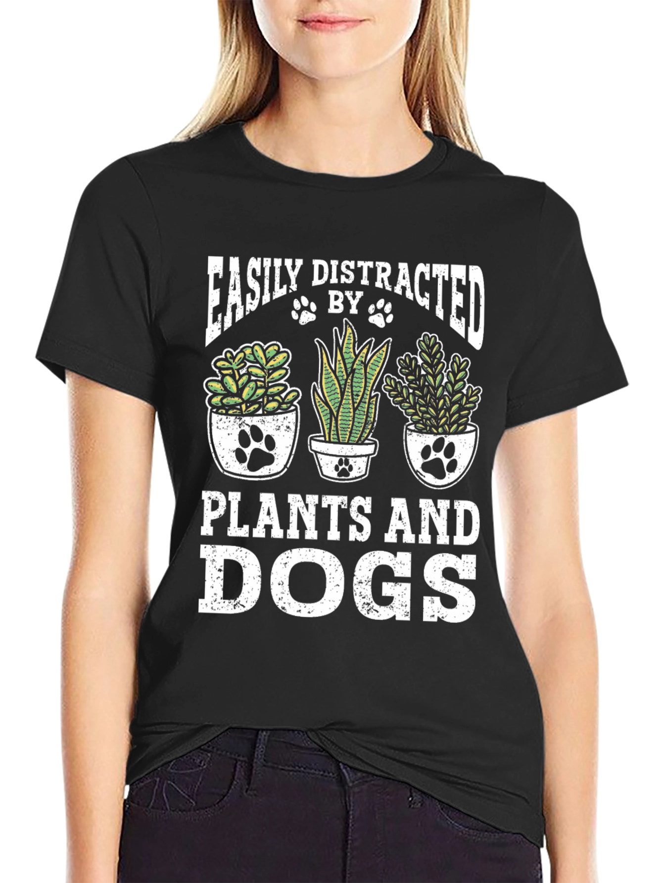 Easily Distracted by Plants and Dogs T-Shirt