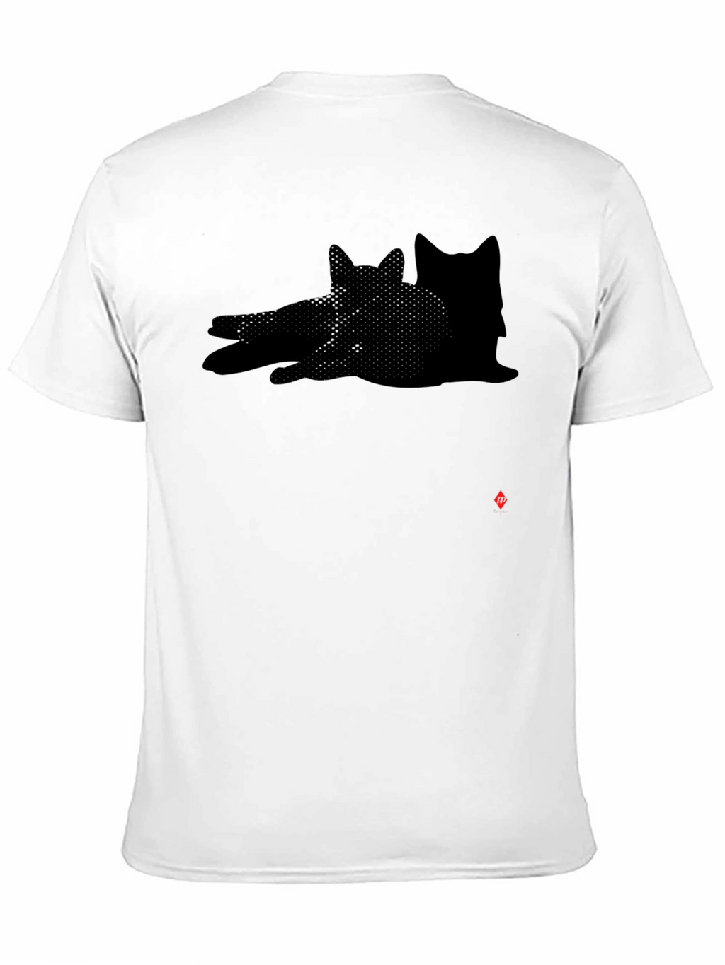 Shadow Cat Graphic Black T-Shirt