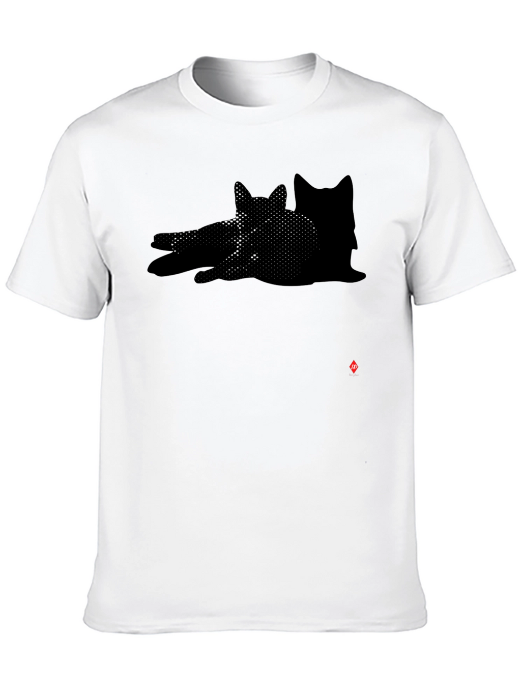 Shadow Cat Graphic Black T-Shirt