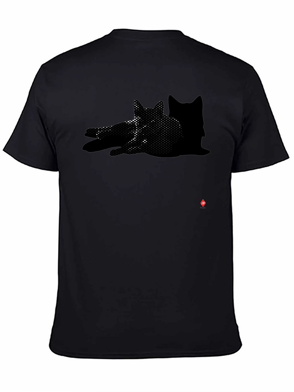 Shadow Cat Graphic Black T-Shirt