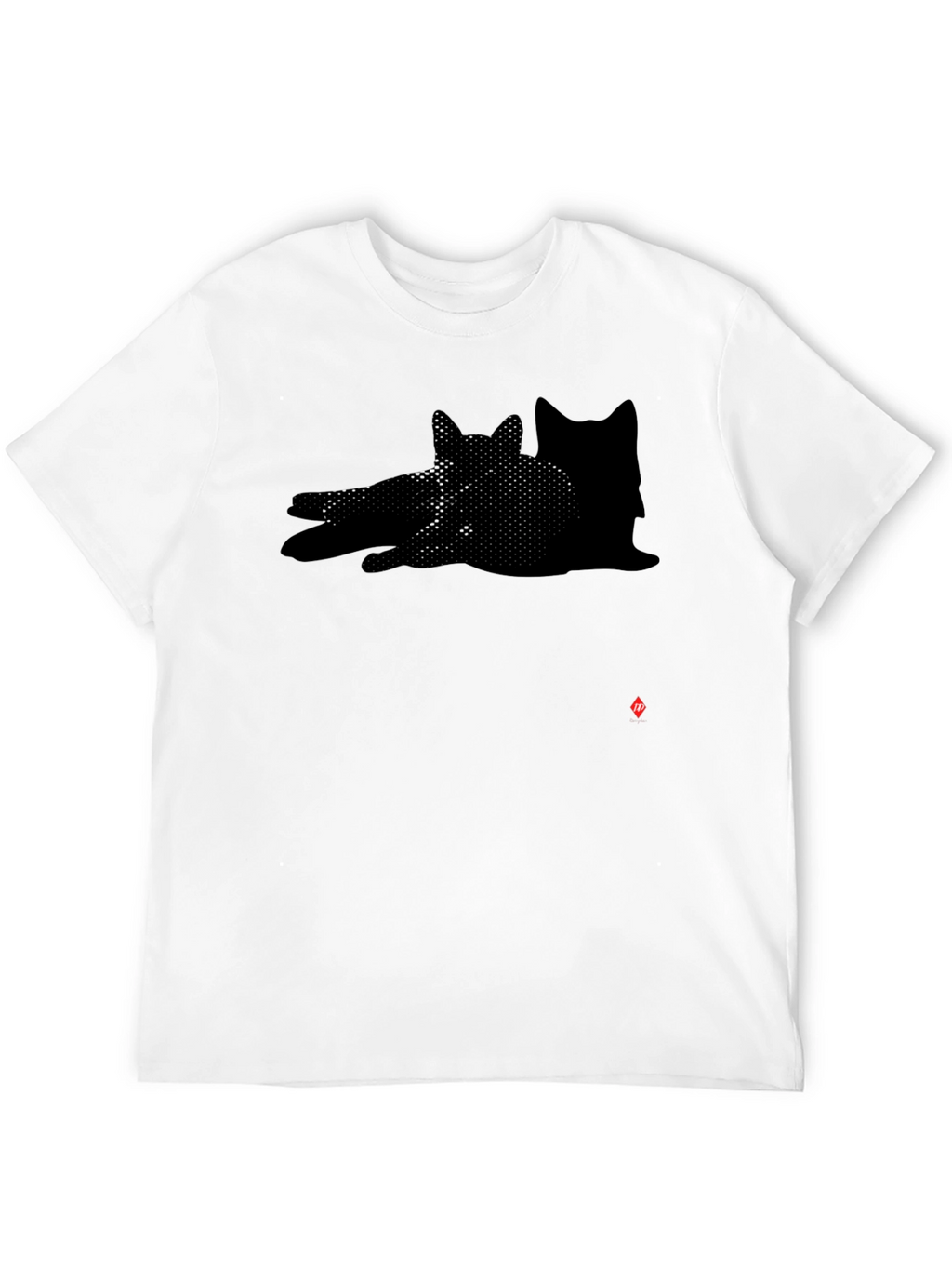 Shadow Cat Graphic Black T-Shirt