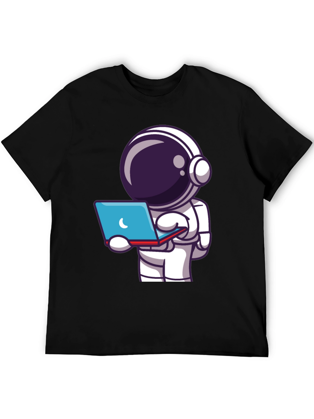 Astronaut Laptop T-Shirt - Space Explorer Tee