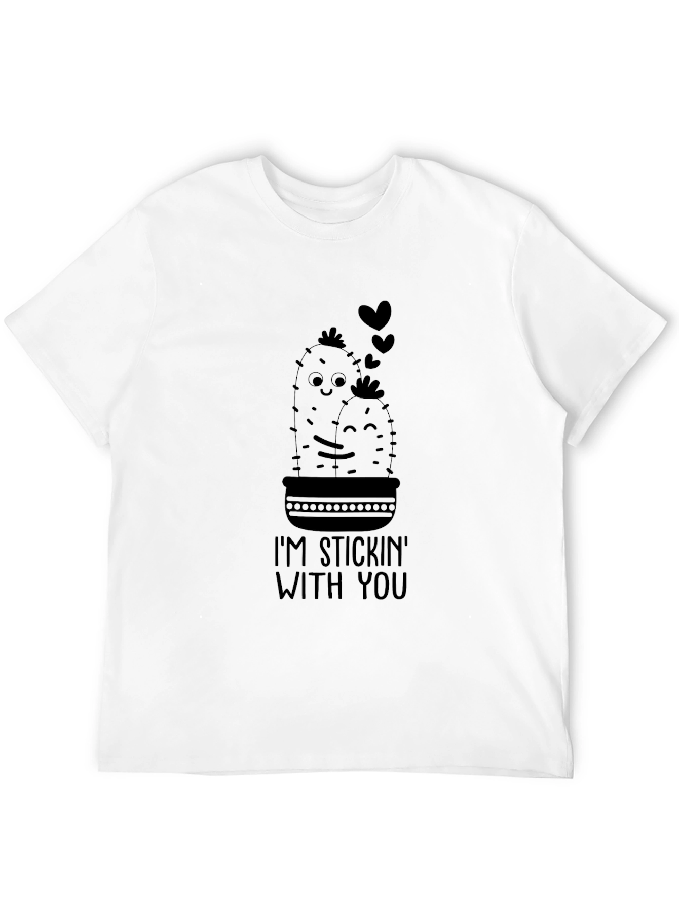 Stickin With You Cactus T-Shirt - Black