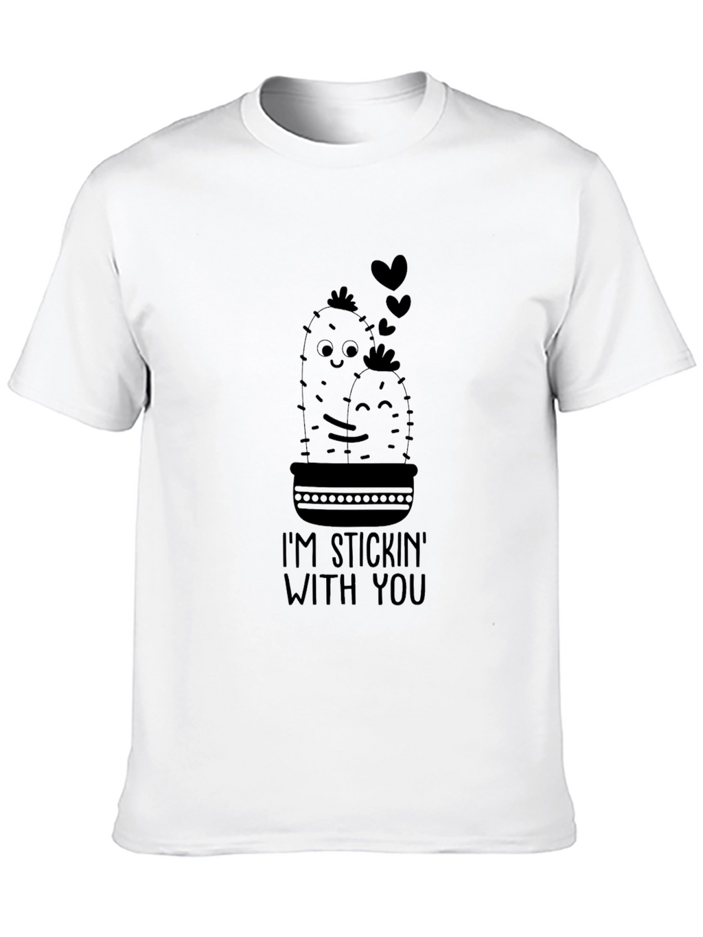 Stickin With You Cactus T-Shirt - Black