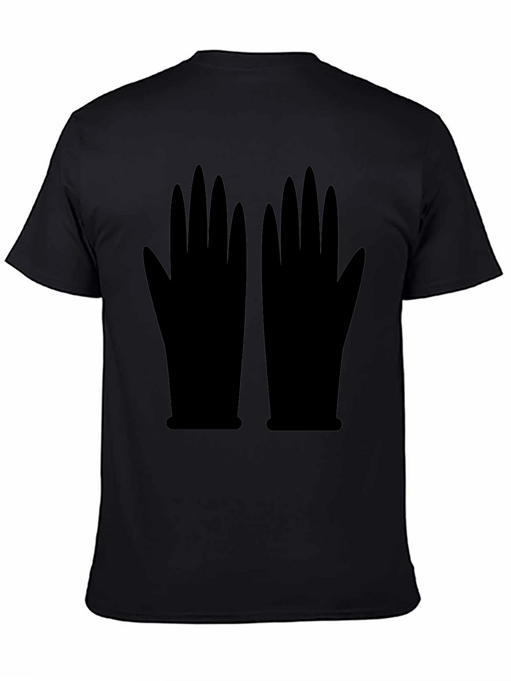 Graphic Gloves Black T-Shirt | Unique Statement Tee