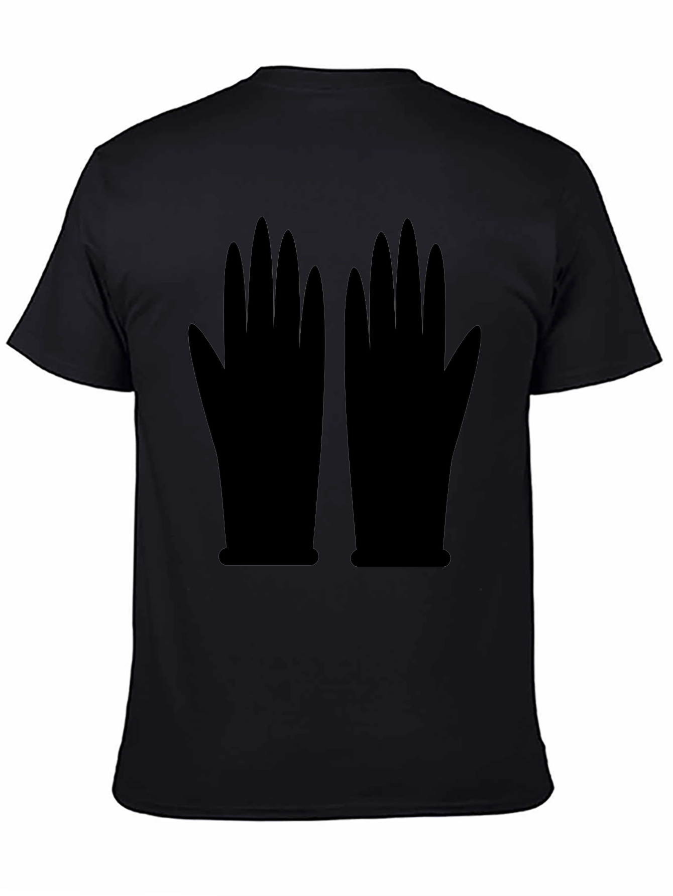 Graphic Gloves Black T-Shirt | Unique Statement Tee