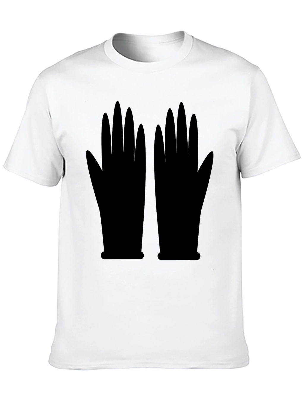 Graphic Gloves Black T-Shirt | Unique Statement Tee