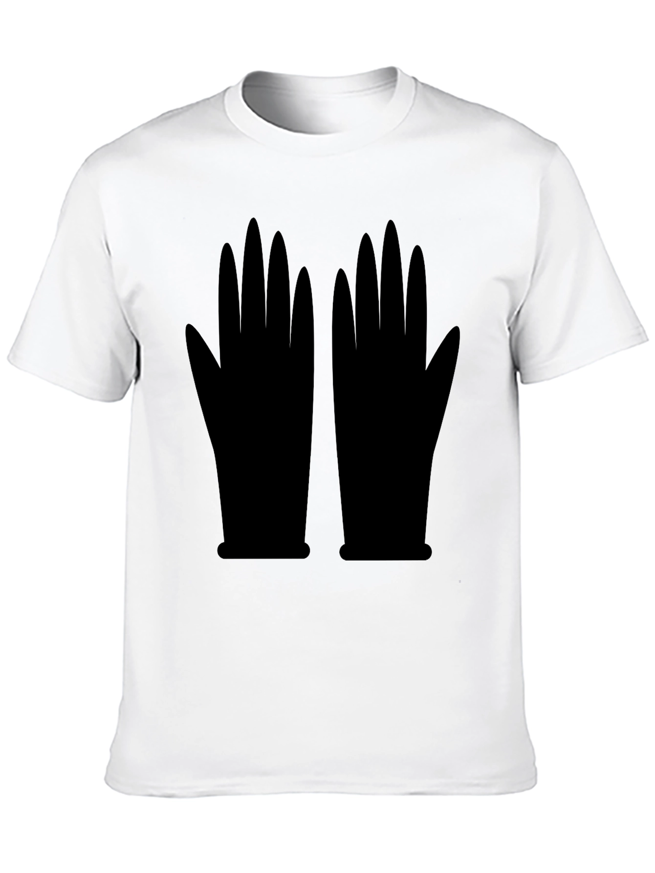 Graphic Gloves Black T-Shirt | Unique Statement Tee