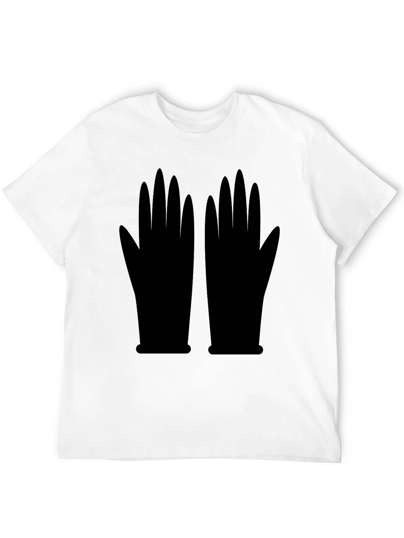 Graphic Gloves Black T-Shirt | Unique Statement Tee