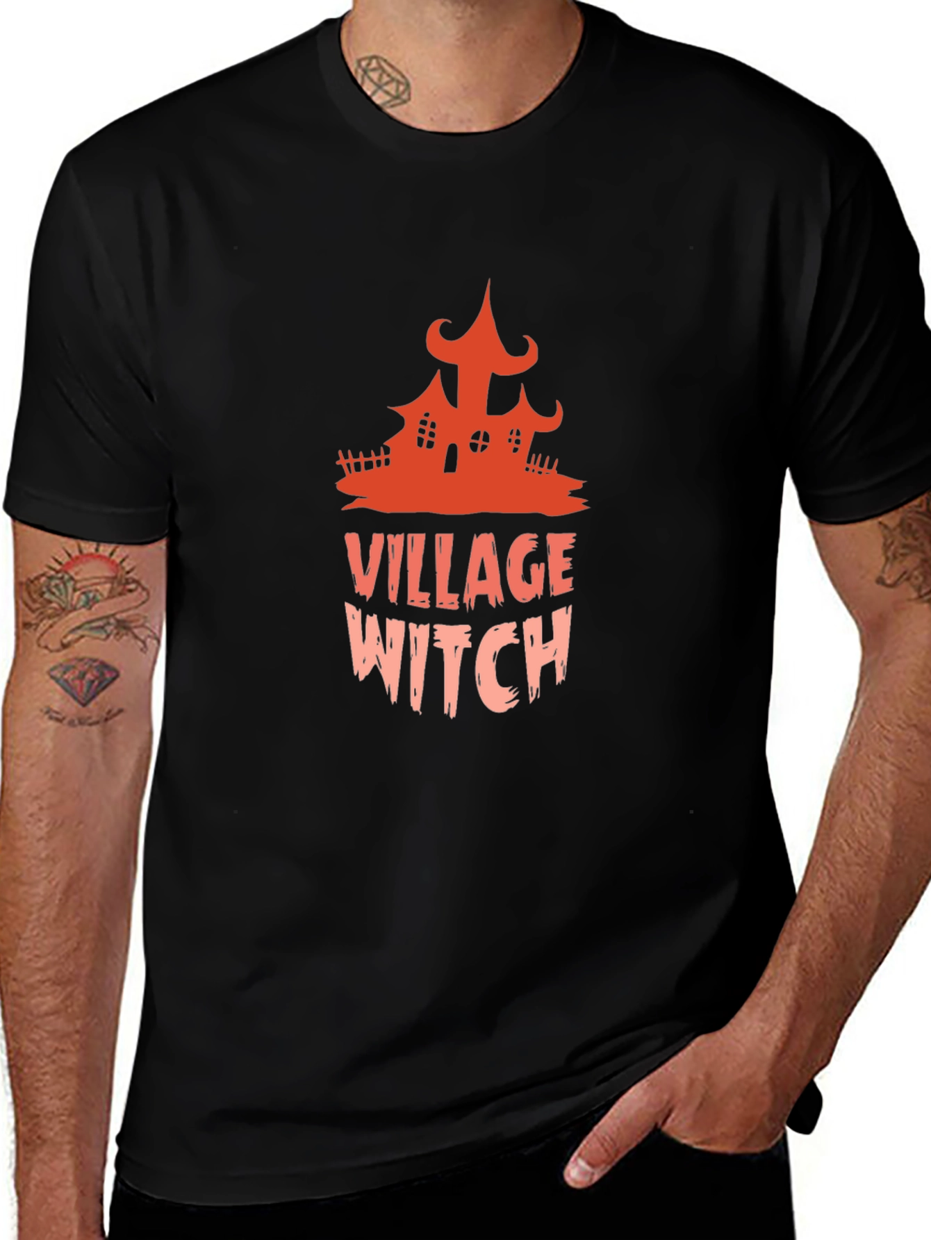 Village Witch Graphic Tee - Halloween T-Shirt