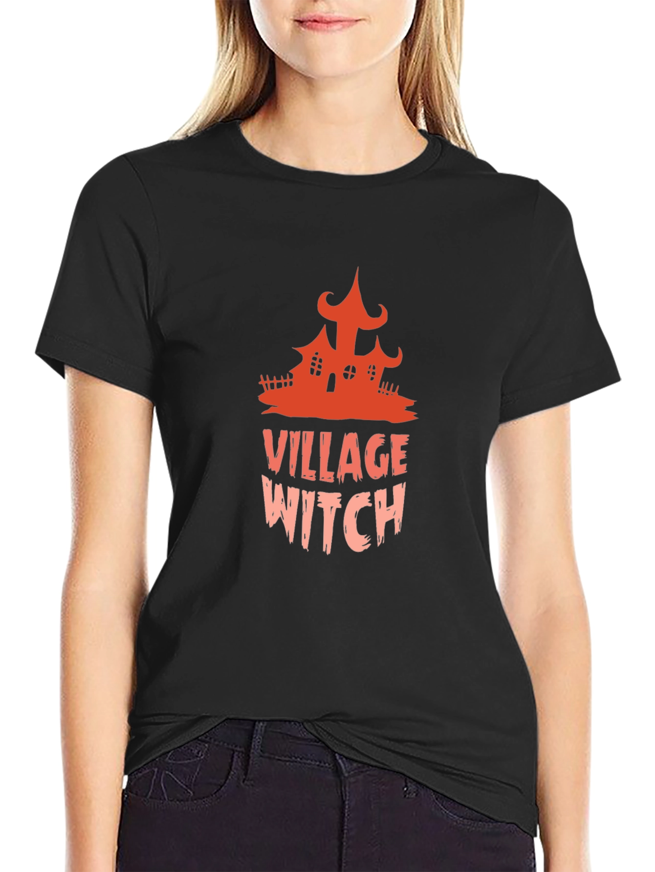 Village Witch Graphic Tee - Halloween T-Shirt