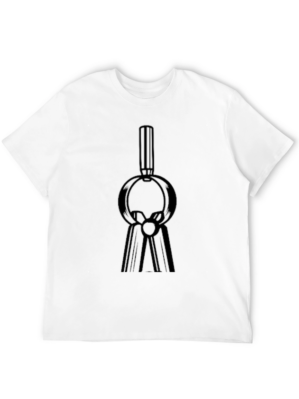 Black T-Shirt with Abstract Black Design