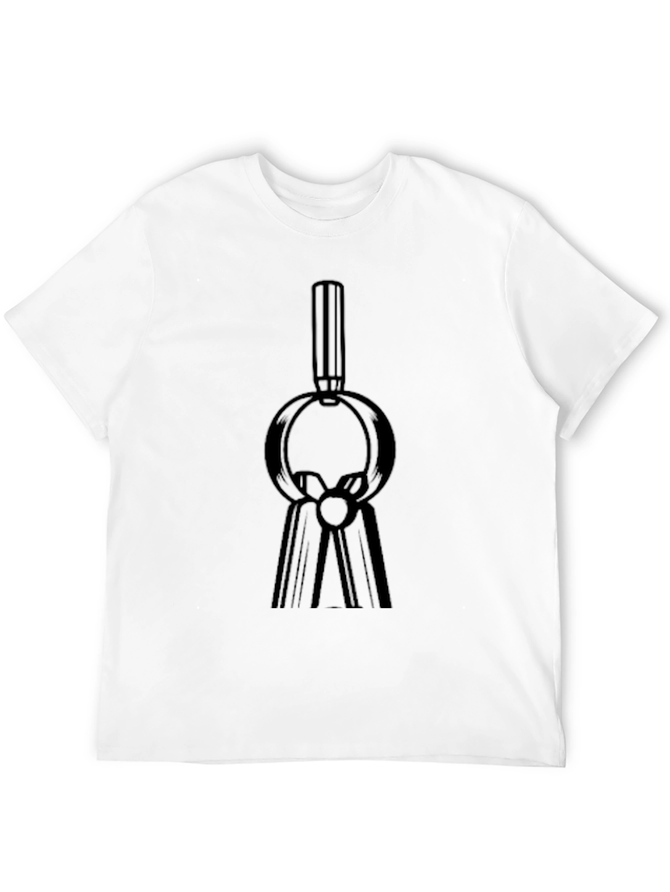 Black T-Shirt with Abstract Black Design