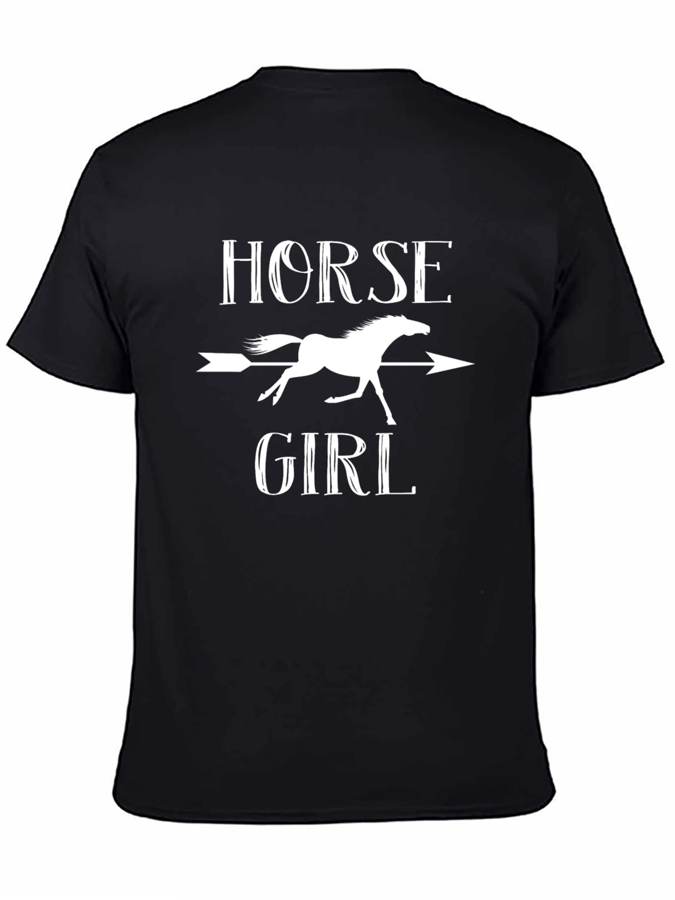 Horse Girl Graphic T-Shirt - Equestrian Arrow Design