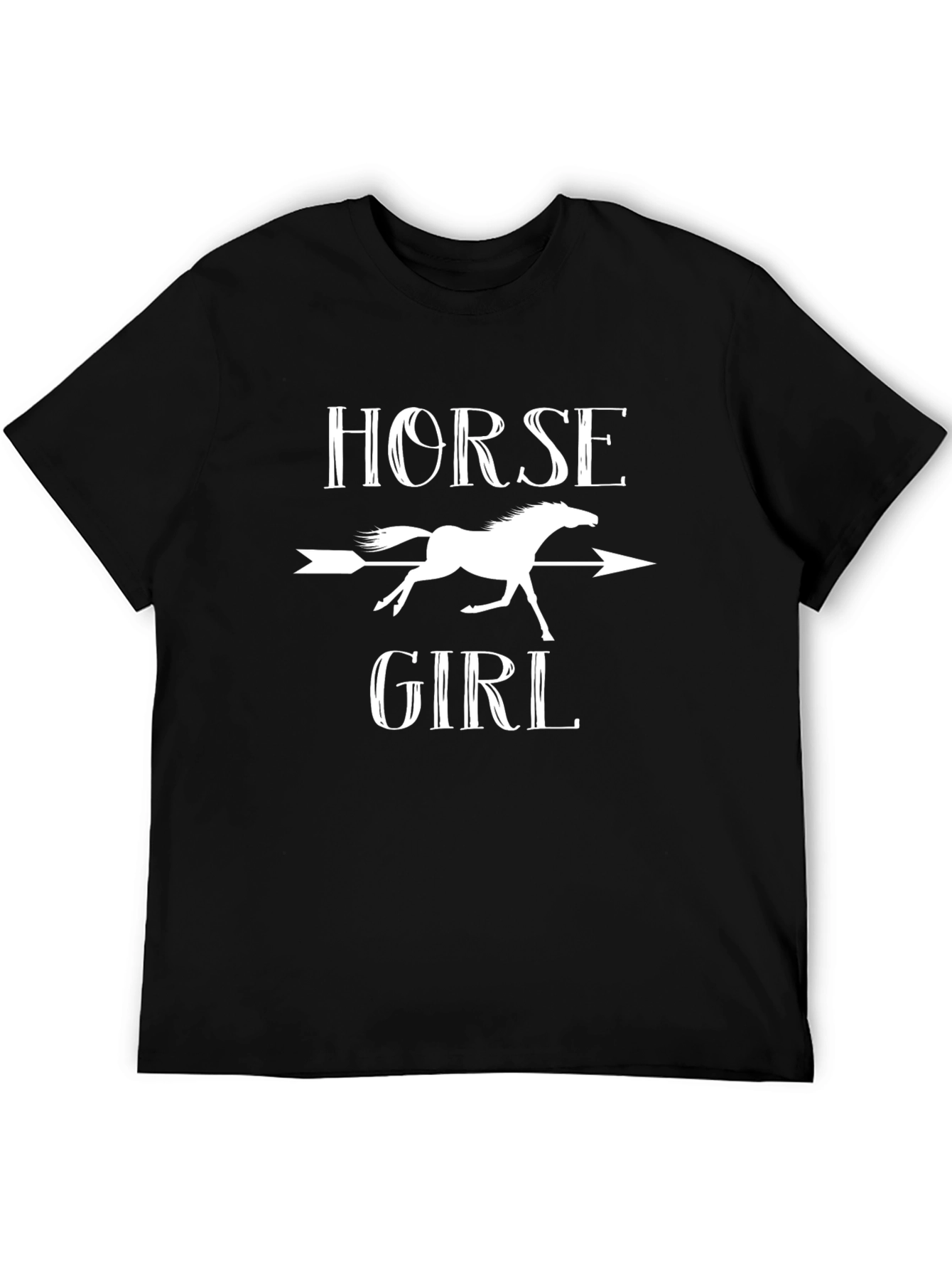 Horse Girl Graphic T-Shirt - Equestrian Arrow Design