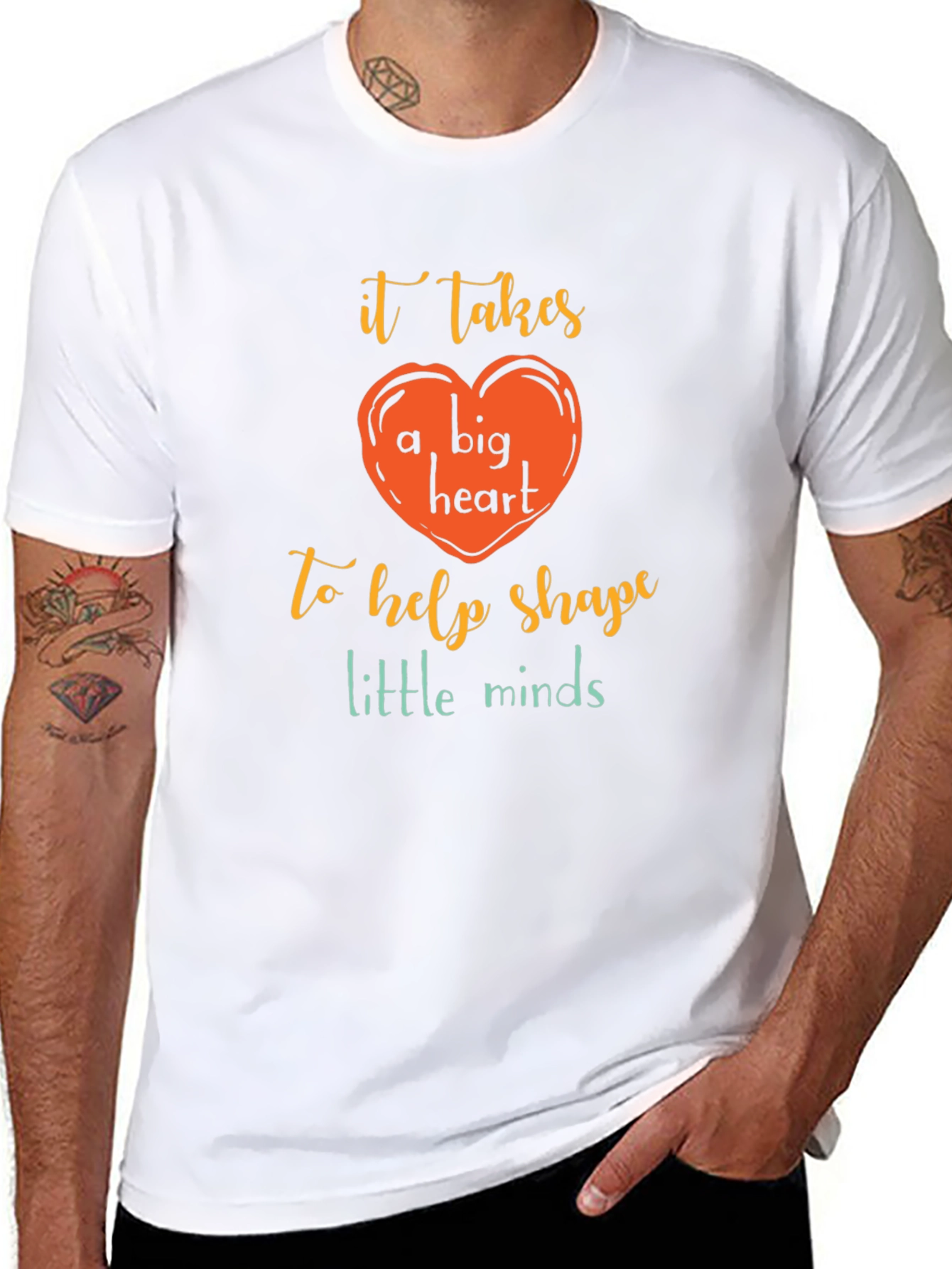Teacher Heart Graphic T-Shirt