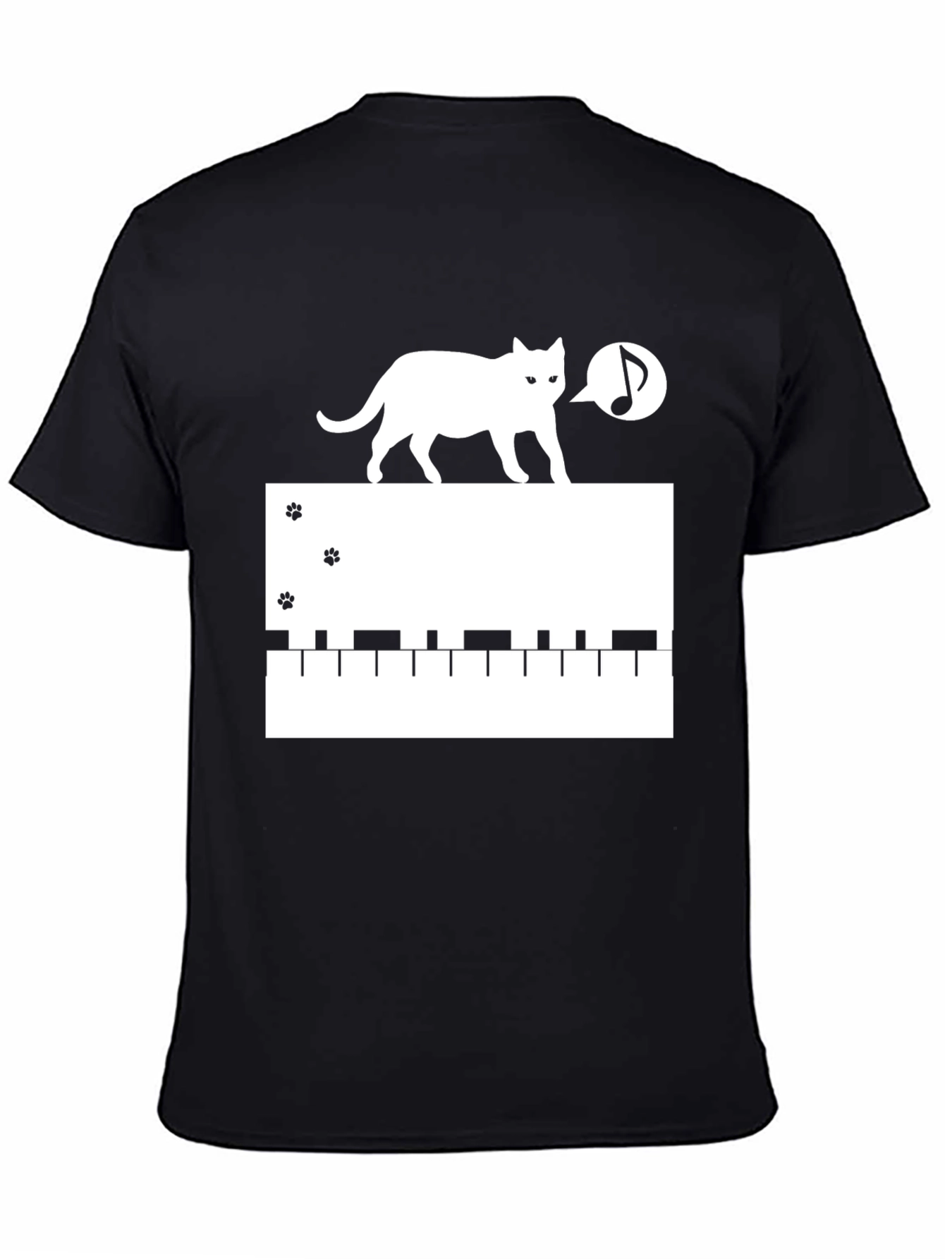 Cat Keyboard T-Shirt - Musical Cat Lover Tee