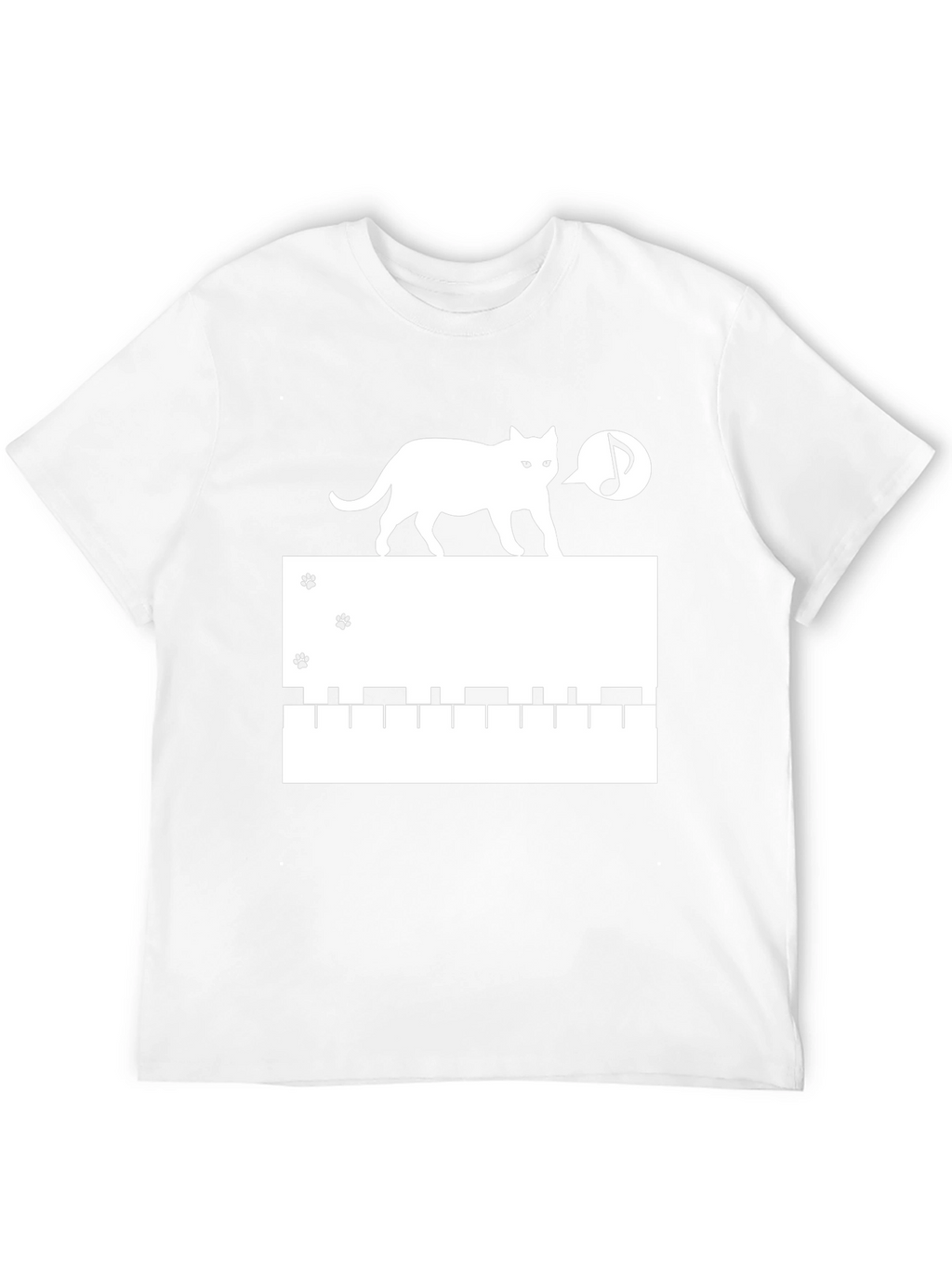 Cat Keyboard T-Shirt - Musical Cat Lover Tee