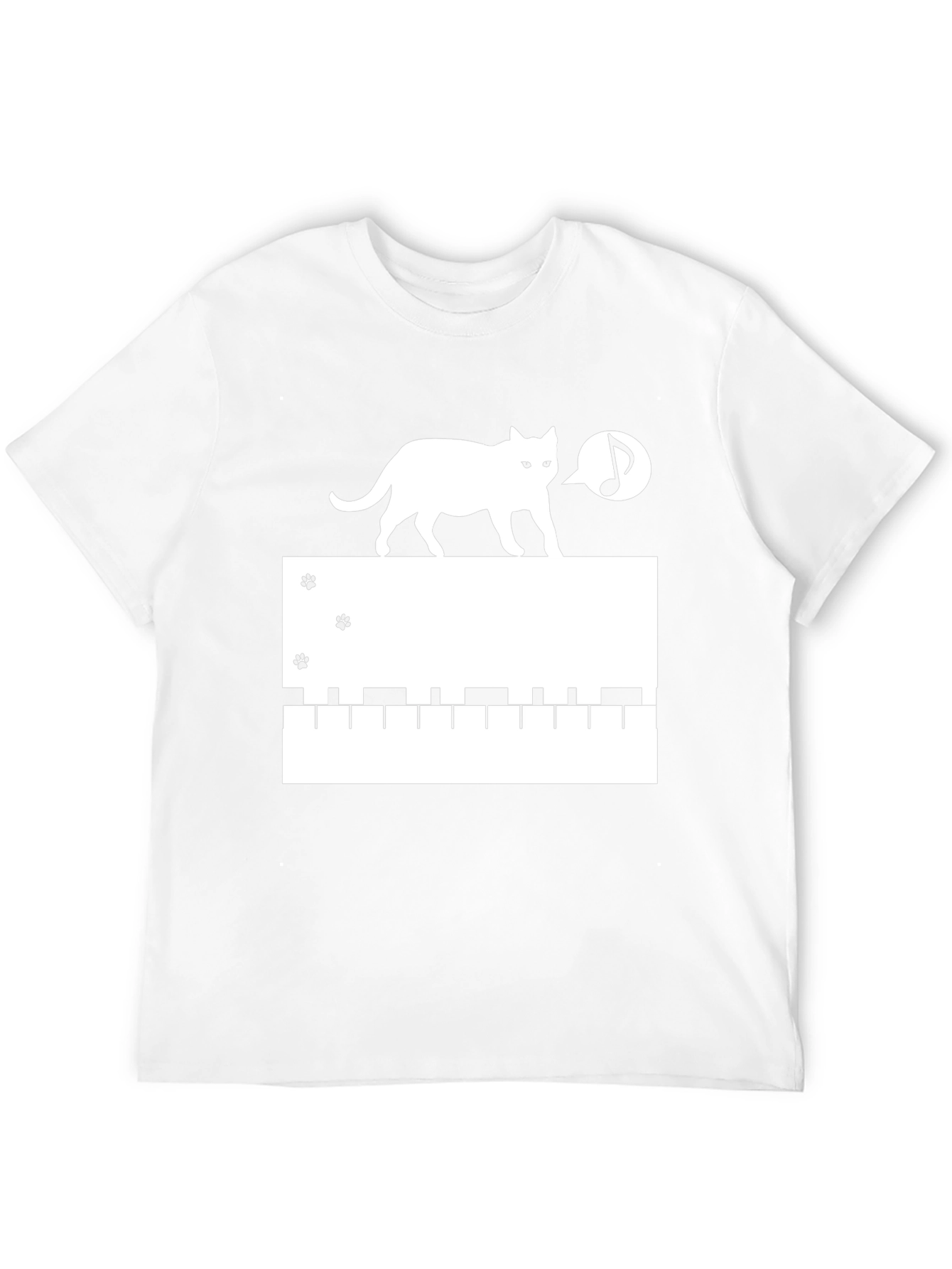 Cat Keyboard T-Shirt - Musical Cat Lover Tee
