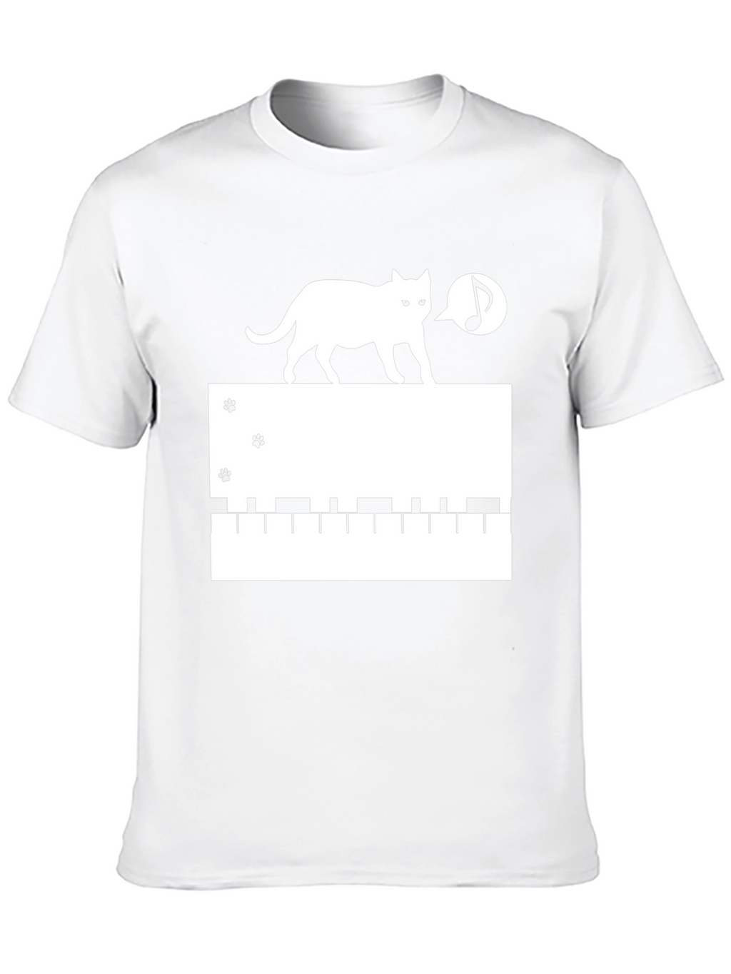 Cat Keyboard T-Shirt - Musical Cat Lover Tee
