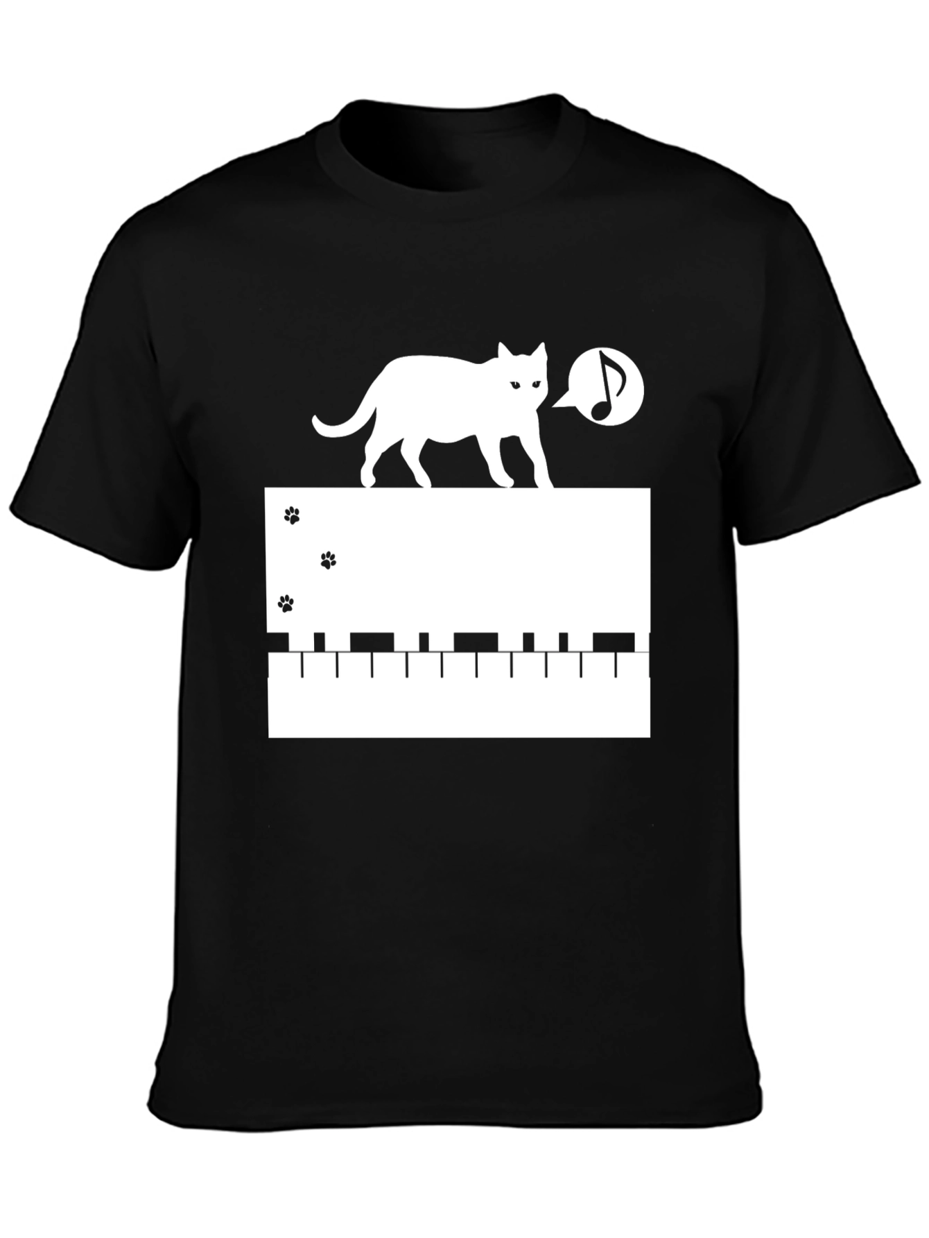 Cat Keyboard T-Shirt - Musical Cat Lover Tee