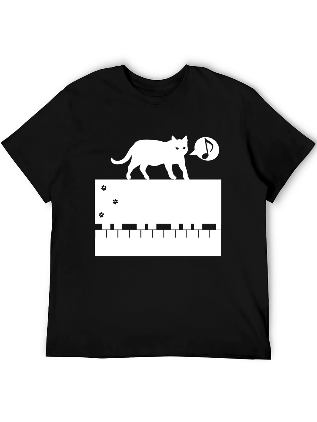 Cat Keyboard T-Shirt - Musical Cat Lover Tee