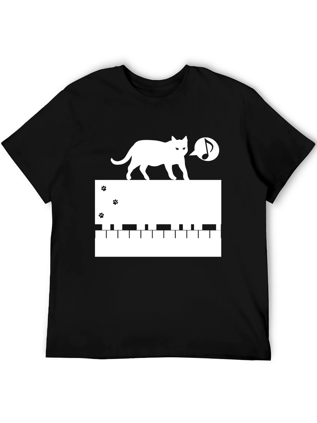 Cat Keyboard T-Shirt - Musical Cat Lover Tee