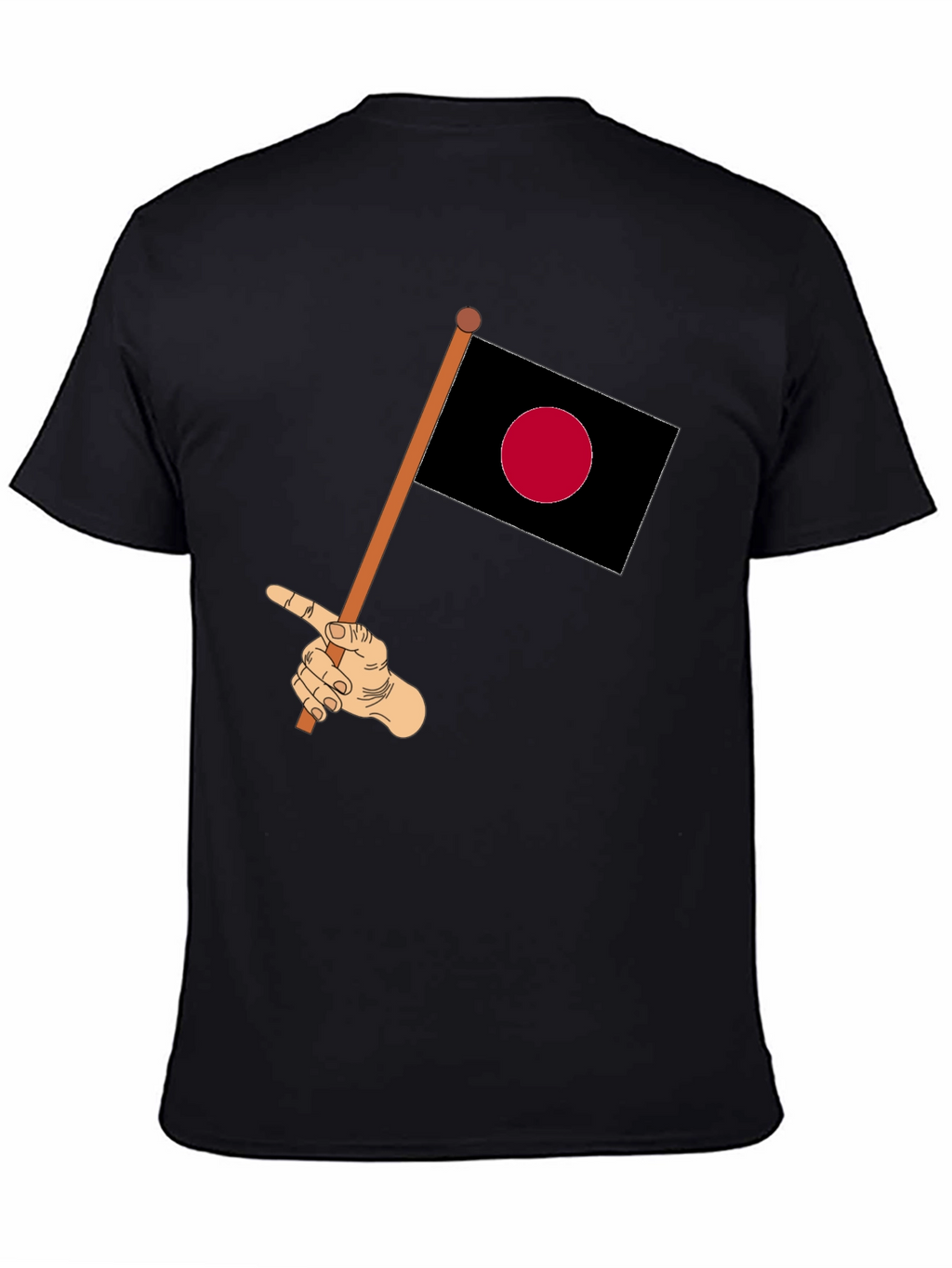 Japanese Flag Hand Graphic T-Shirt