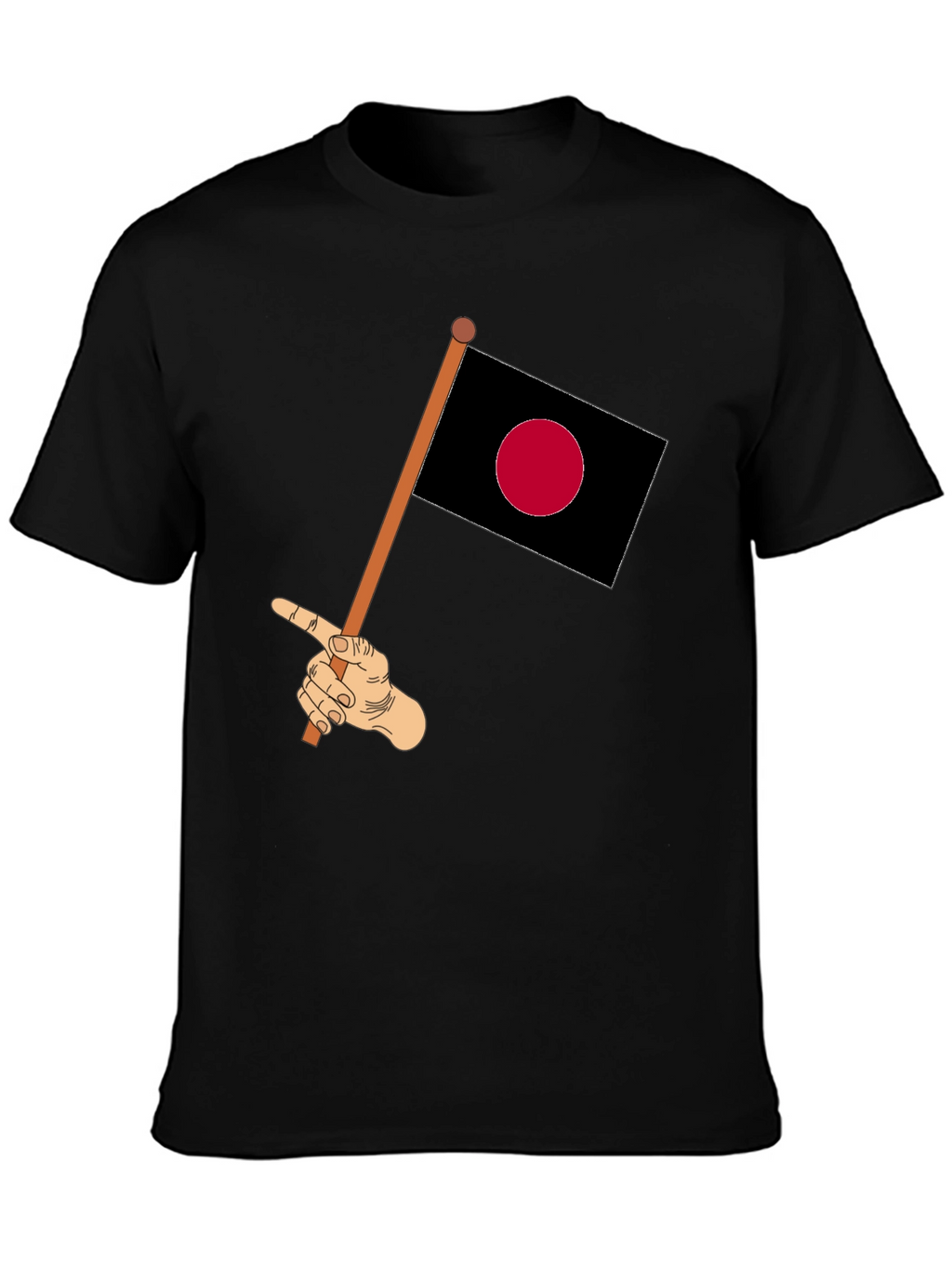 Japanese Flag Hand Graphic T-Shirt