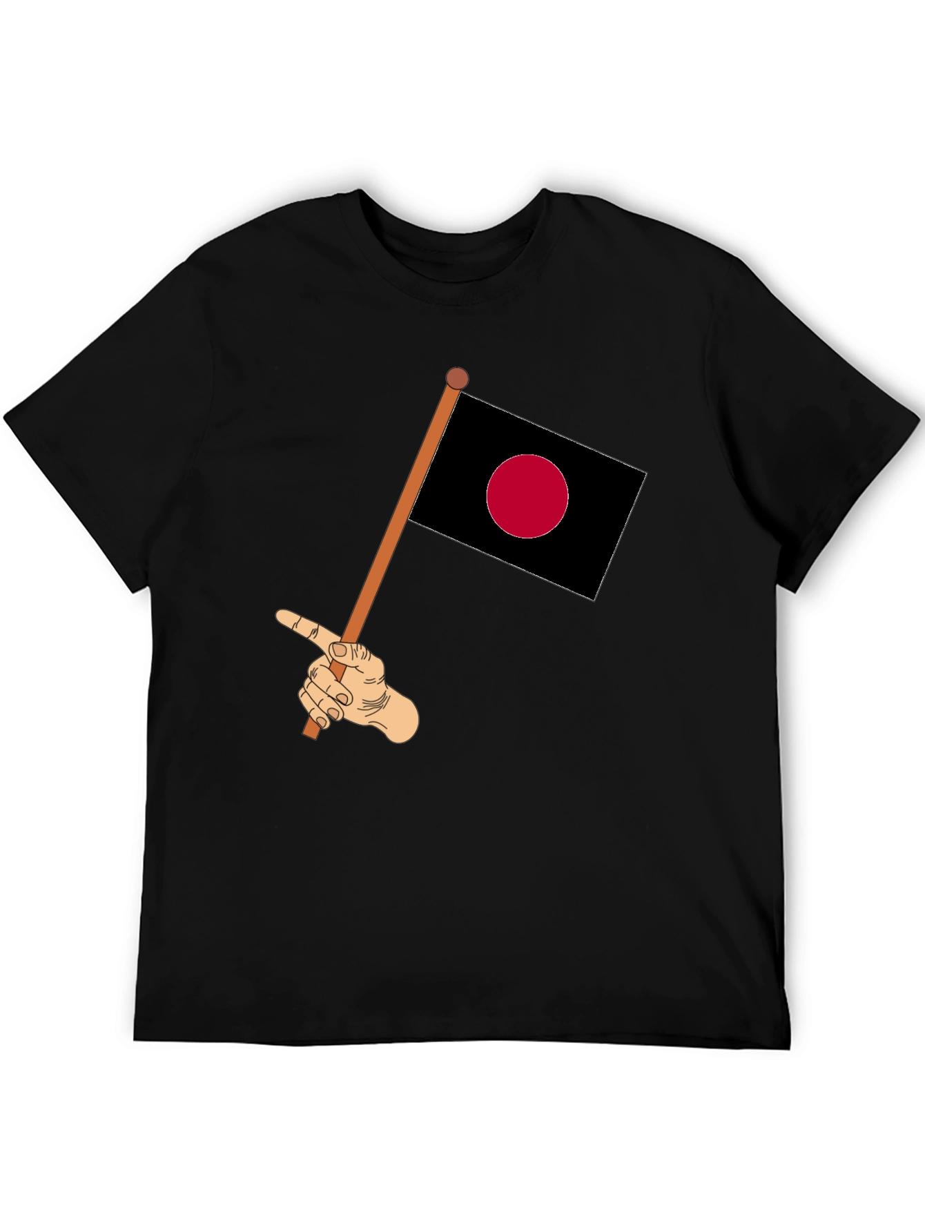 Japanese Flag Hand Graphic T-Shirt